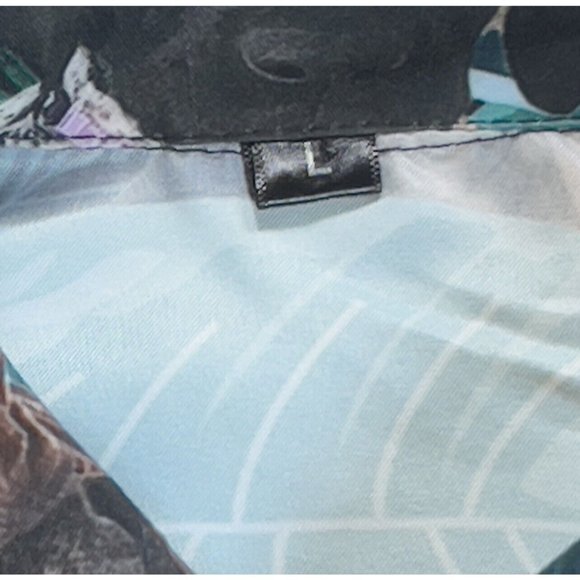 VTG Single Stitch Hawaiian Floral Mens All Over Dog Print Button Down Shirt- LG - Picture 11 of 12